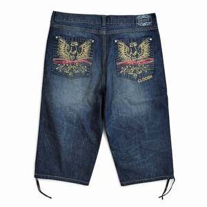 Vintage Coogi Y2K Embroidered Eagle Baggy Denim Shorts Men's Size 40